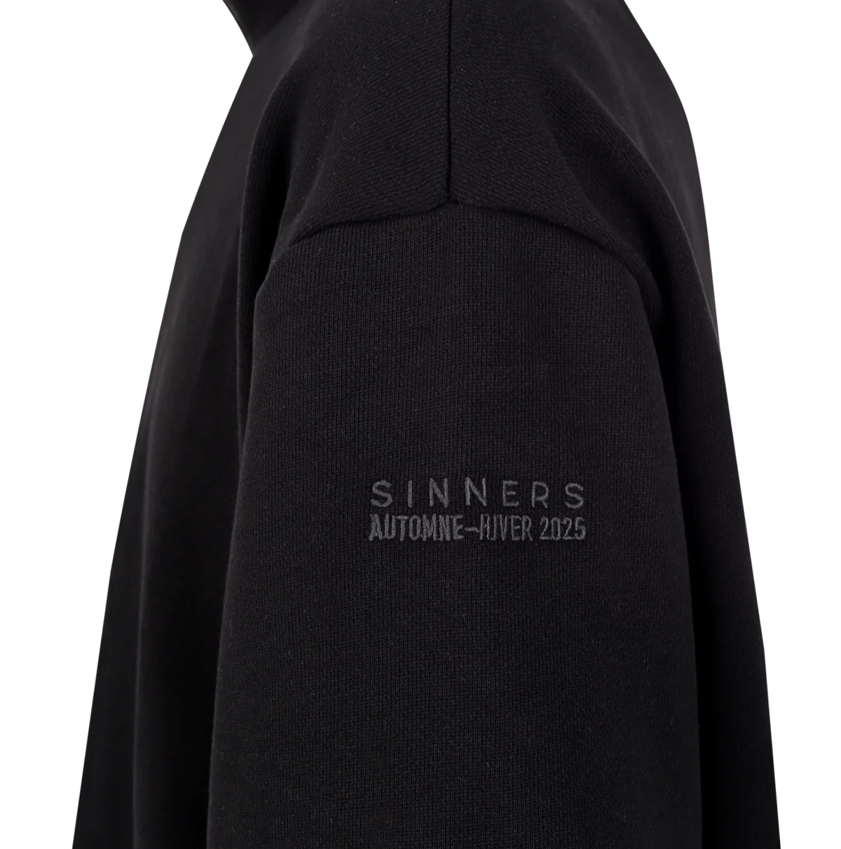 MONOGRAM HALF ZIP BLACK SWEATER