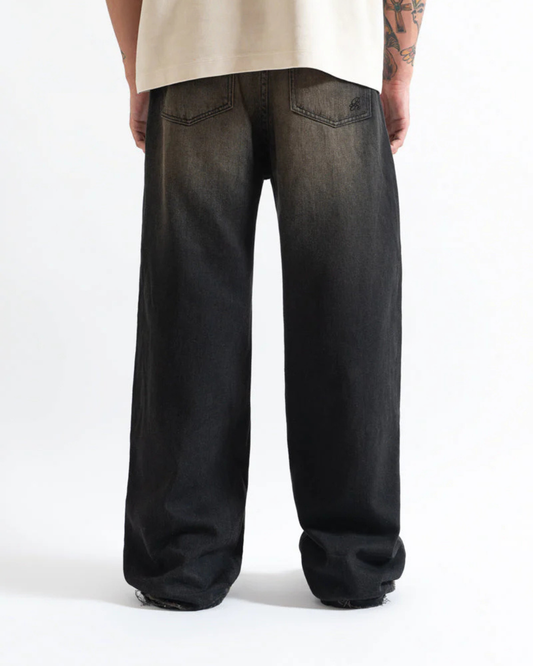 MONCLAIR WASHED BLACK BROWN JEAN