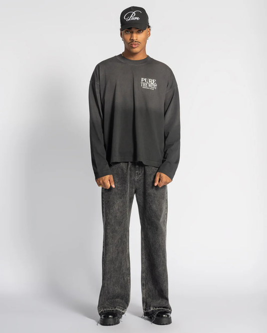 BEFORE THE WEST LONG SLEEVE BLACK T-SHIRT