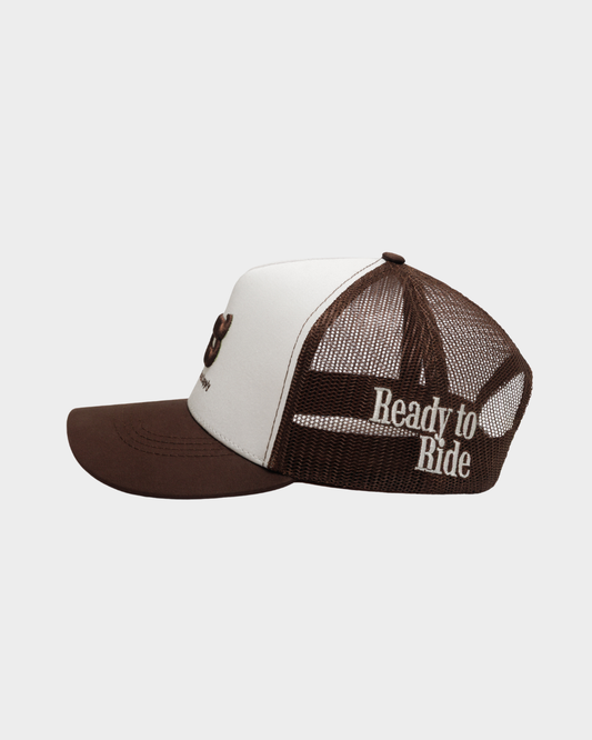 GORRA READY TO RIDE - CREMA Y CAFÉ