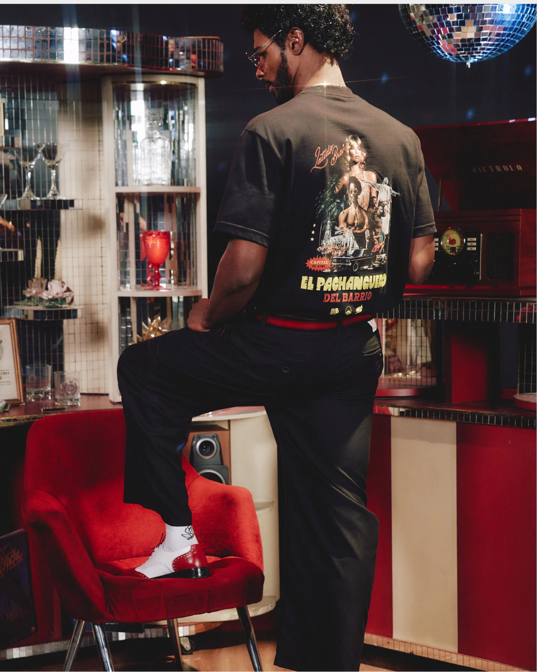 CAMISETA EL PACHANGUERO NEGRO
