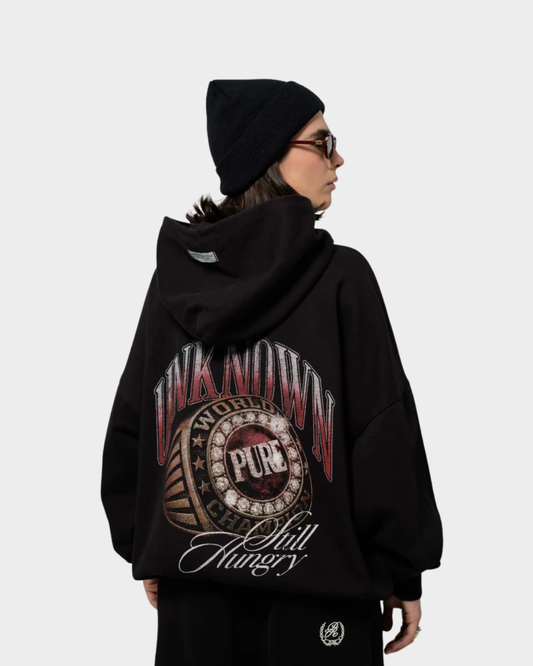 STILL HUNGRY BLACK HODDIE