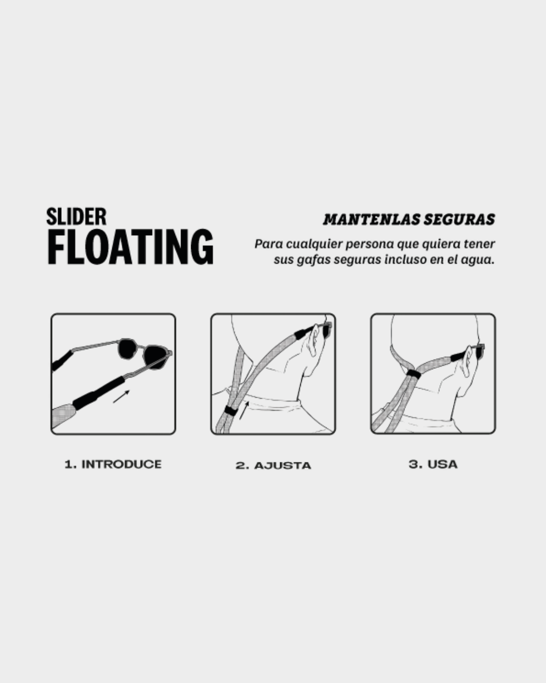 CUELGA GAFAS FLOATING ALL BLACK