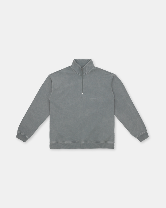 COLD GRAY ZIPPER SWEATER