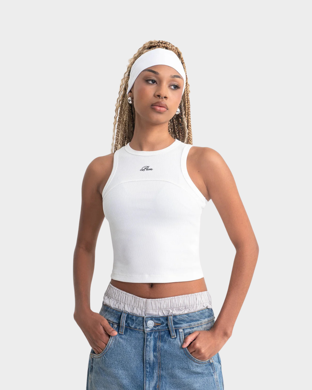 RUSTIC WHITE TANK TOP
