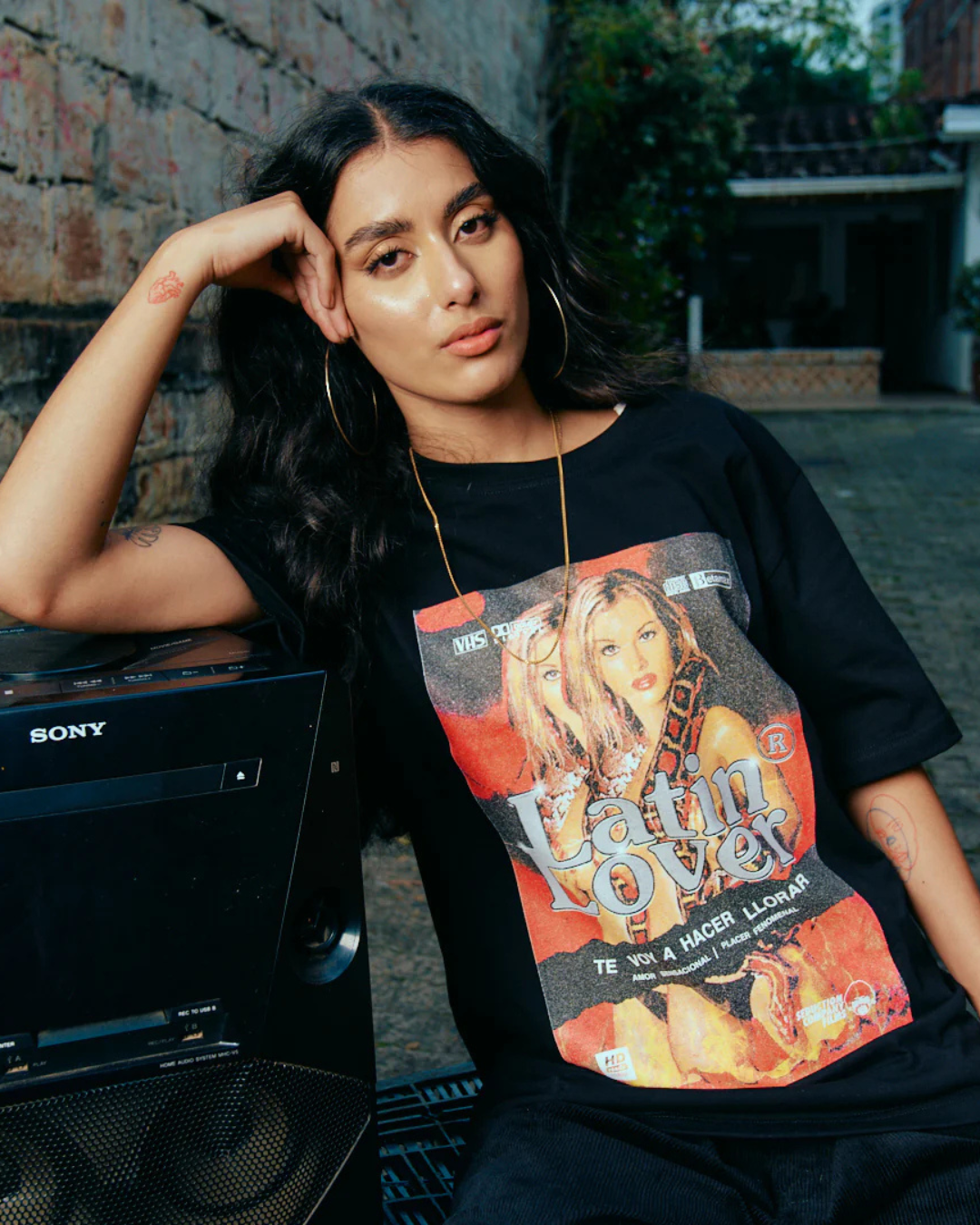 CAMISETA TE VOY A HACER LLORAR NEGRO