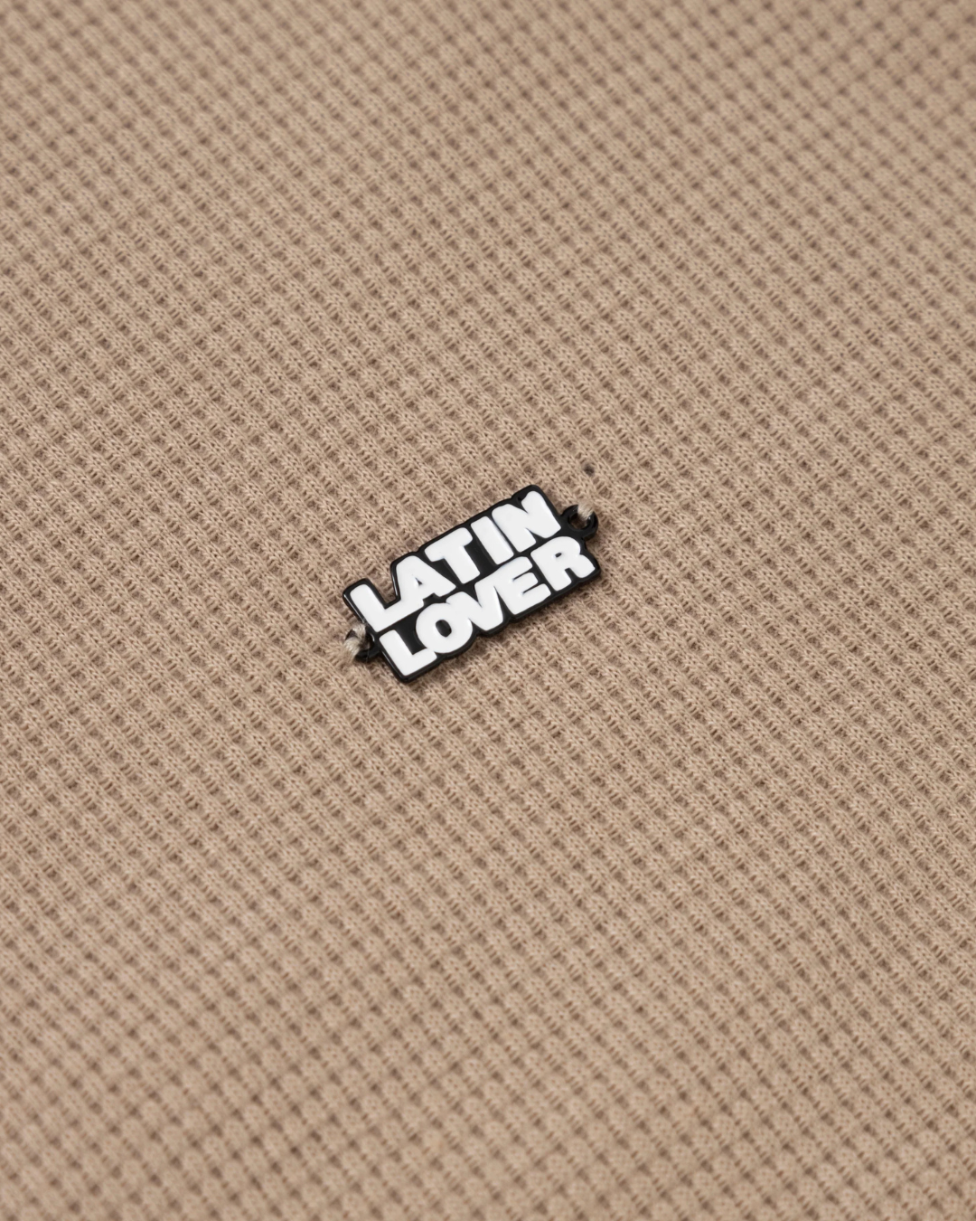 CAMISETA WAFFLE KNIT BOTONES BEIGE