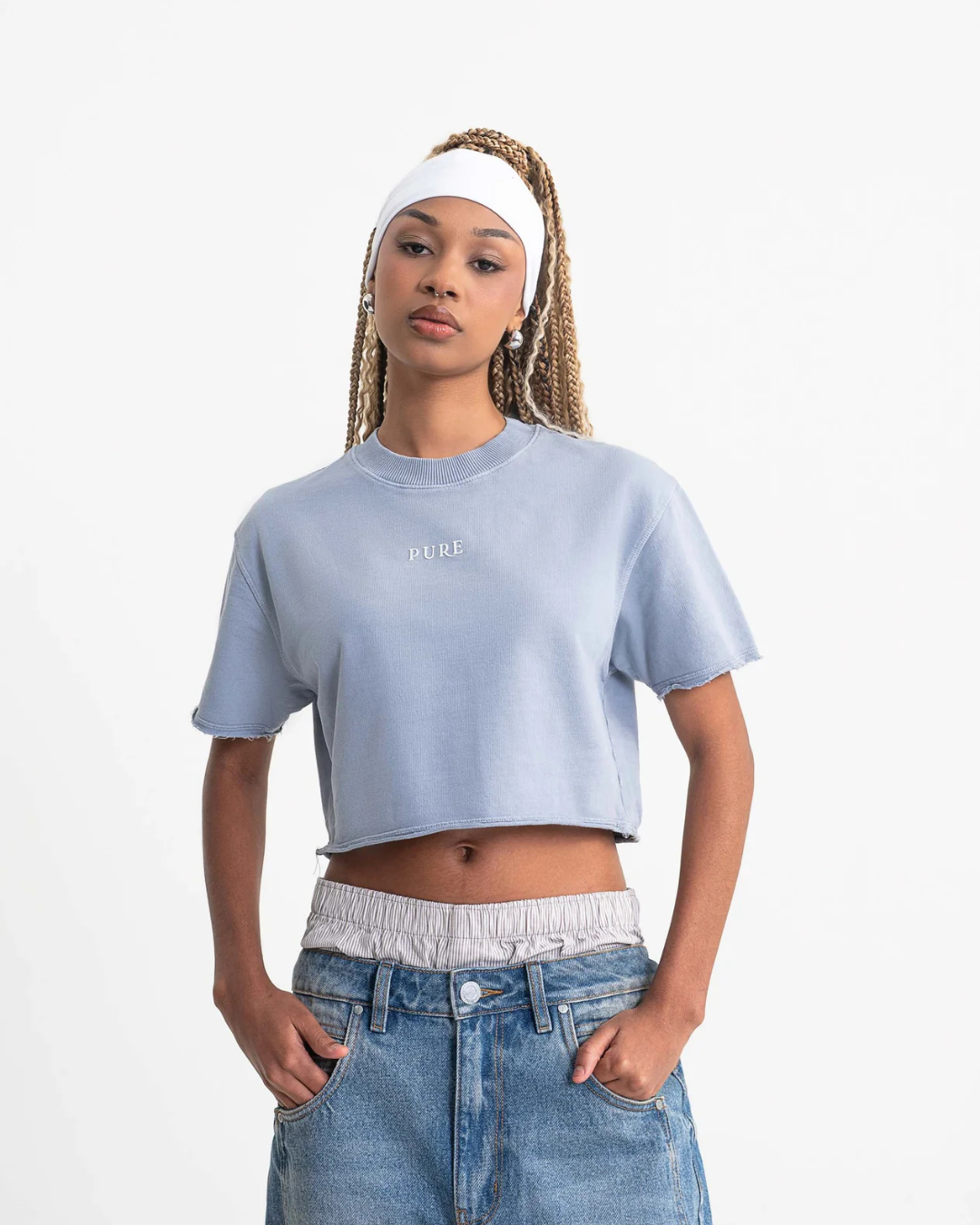 RUSTIC BLUE CROPTOP