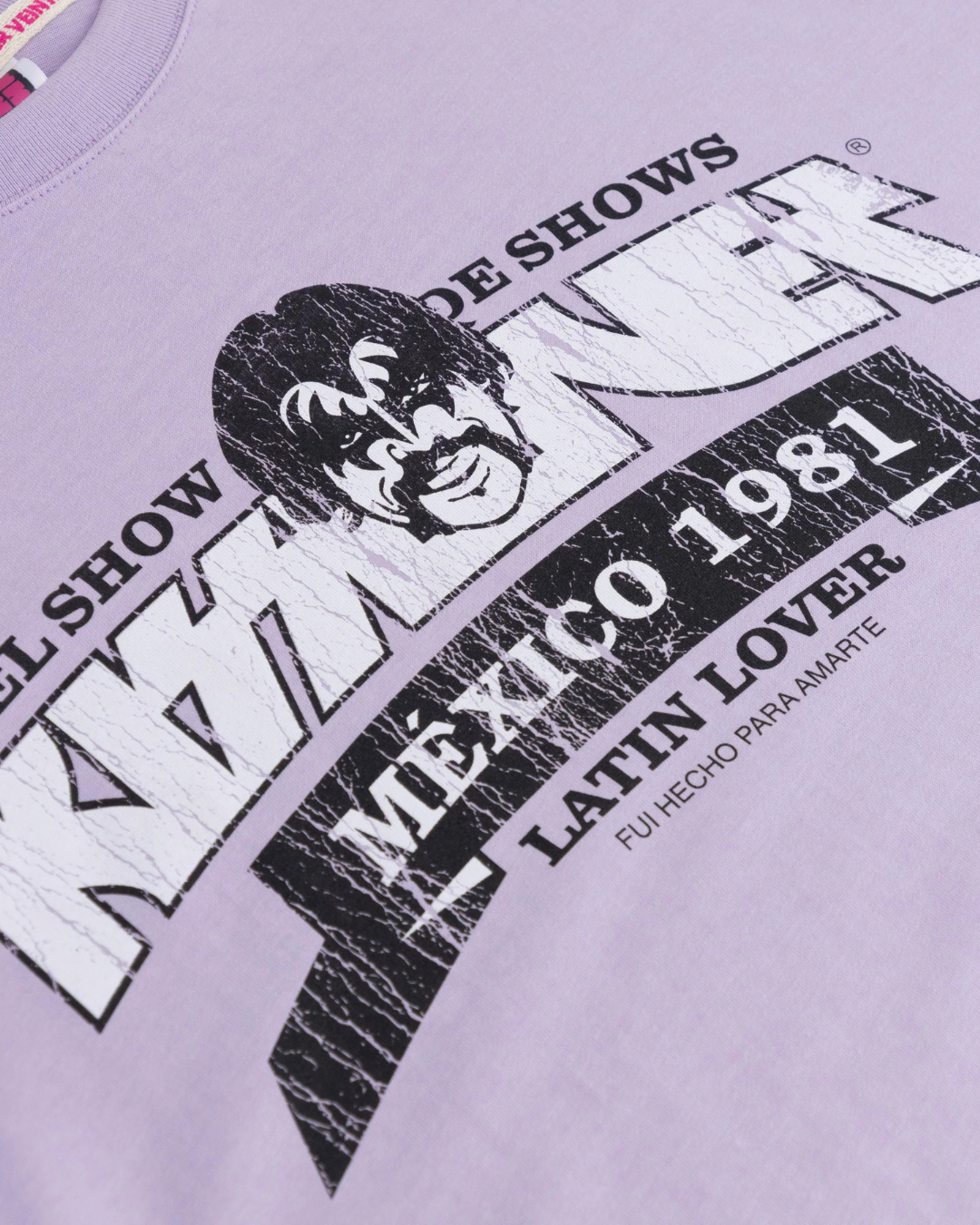 CAMISETA KISS LOVER LILA OVERSIZED