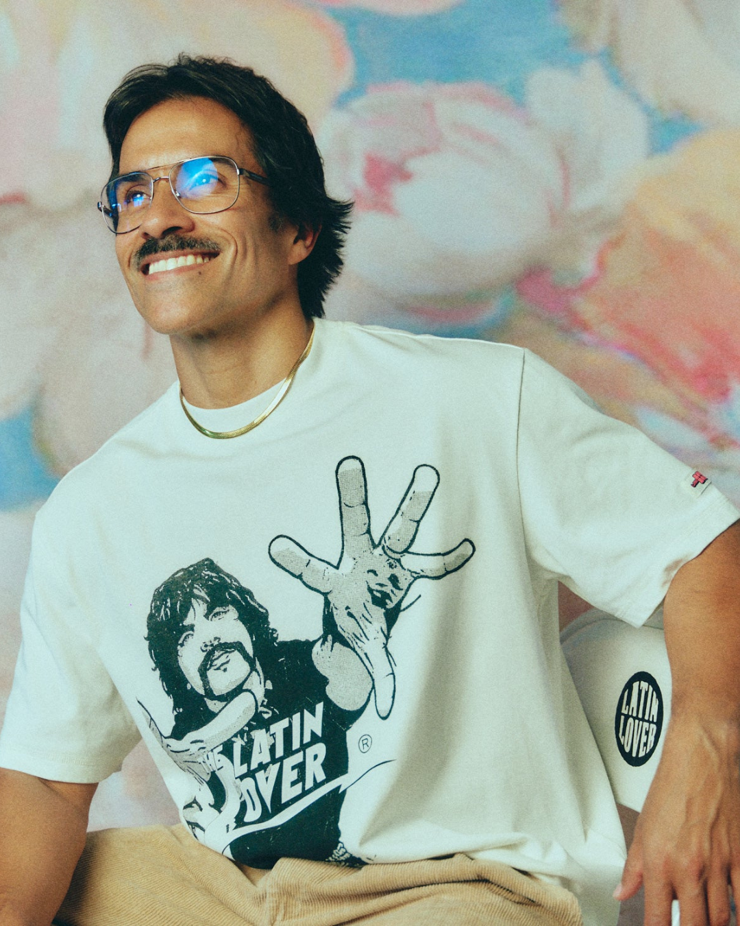 CAMISETA AMANTE LATINO CREMA OVERSIZED