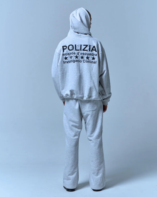 POLIZIA GRAY HOODIE