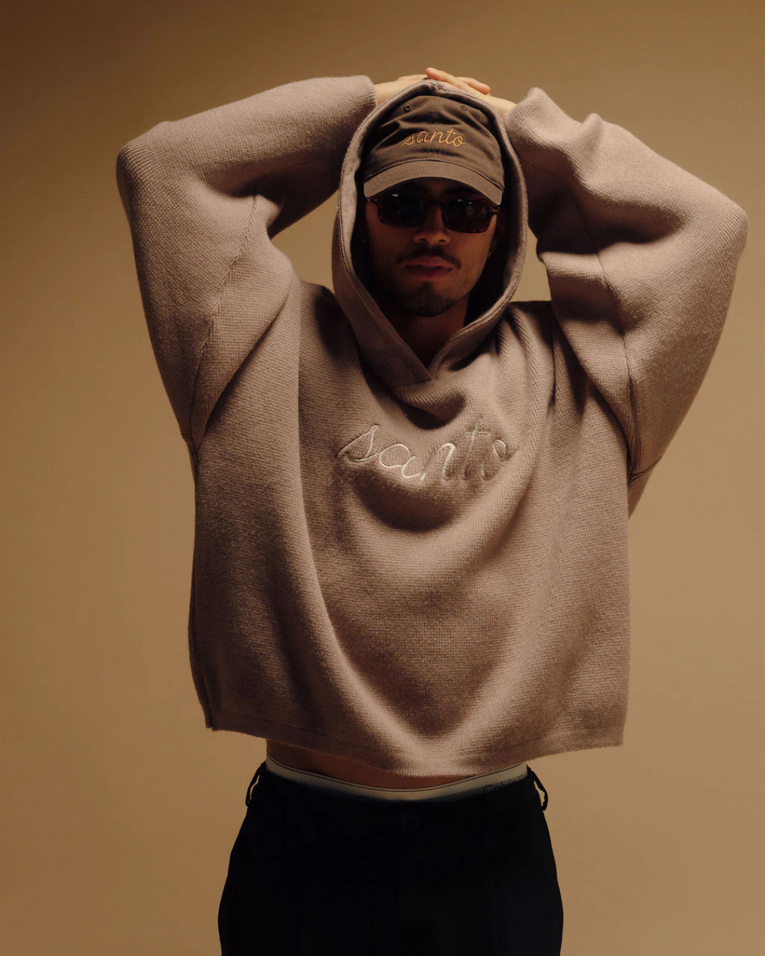 COFFEE KNIT HOODIE