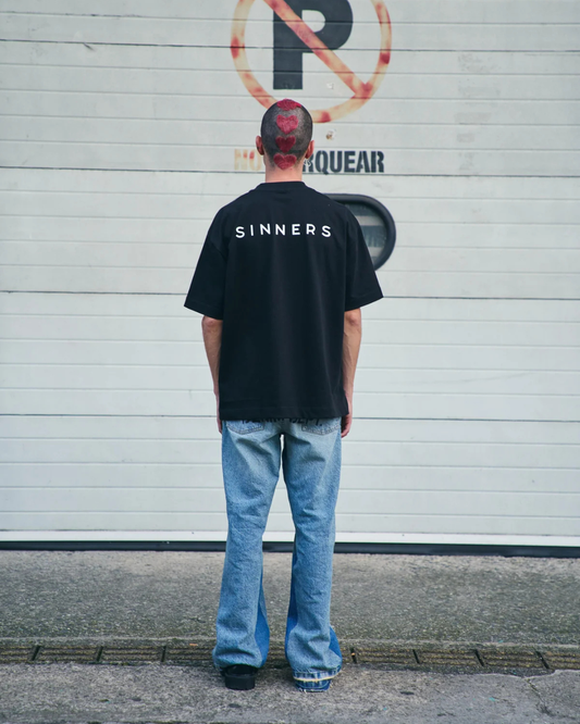 SINNERS LOGO BLACK T-SHIRT