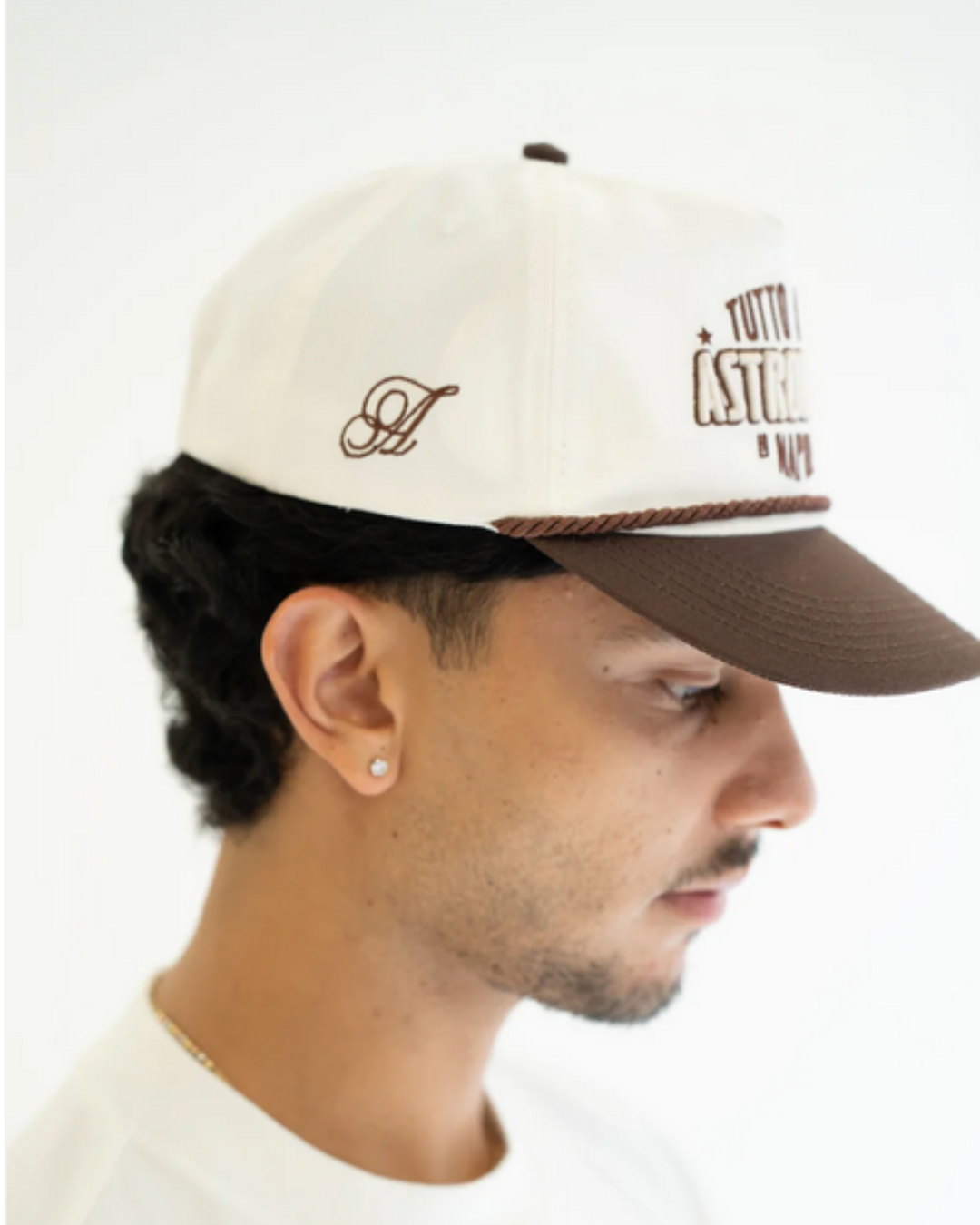 GORRA GOLFER NAPOLI - CREMA Y CAFÉ