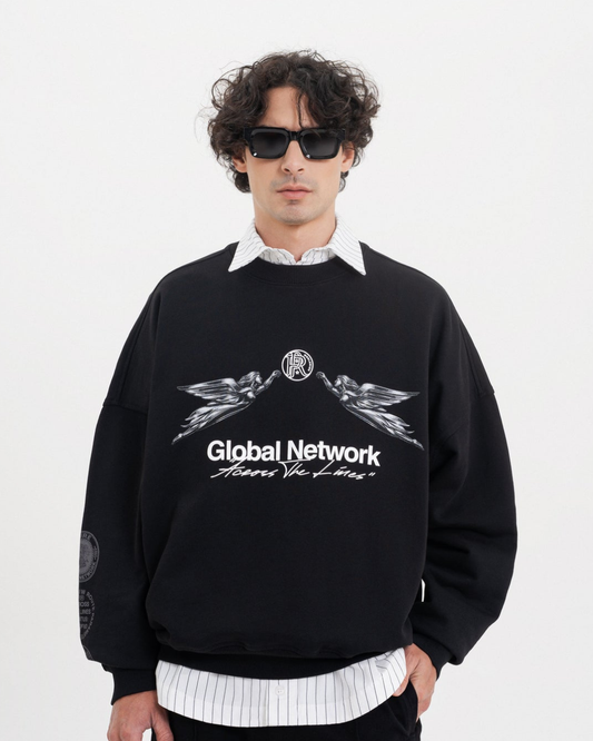 ACROSS THE LINES BLACK PULLOVER