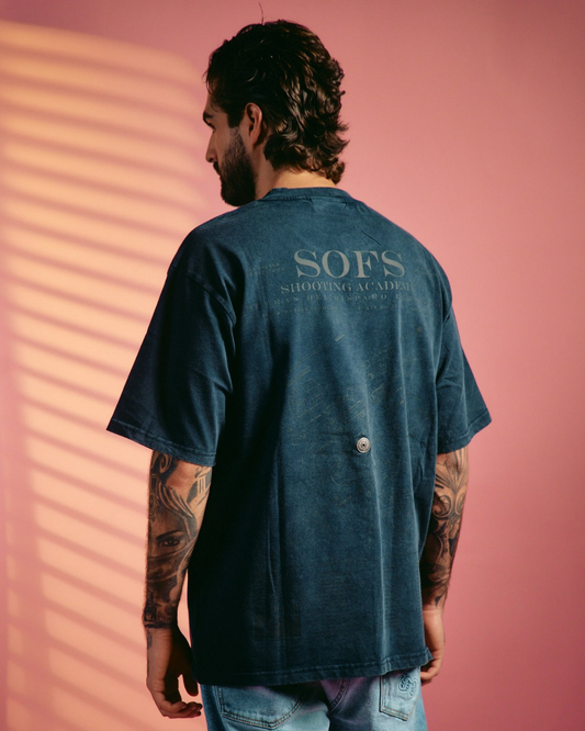 SOFS ACADEMY OVERSIZED T-SHIRT — WASHED BLUE