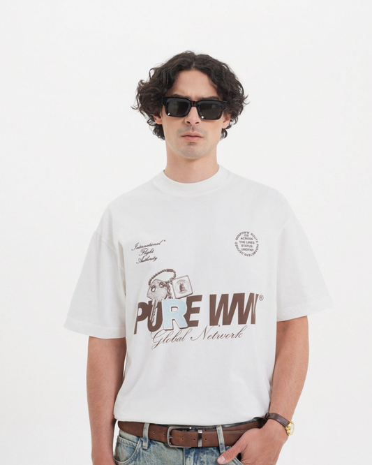ACROSS THE LINES WHITE KEY T-SHIRT