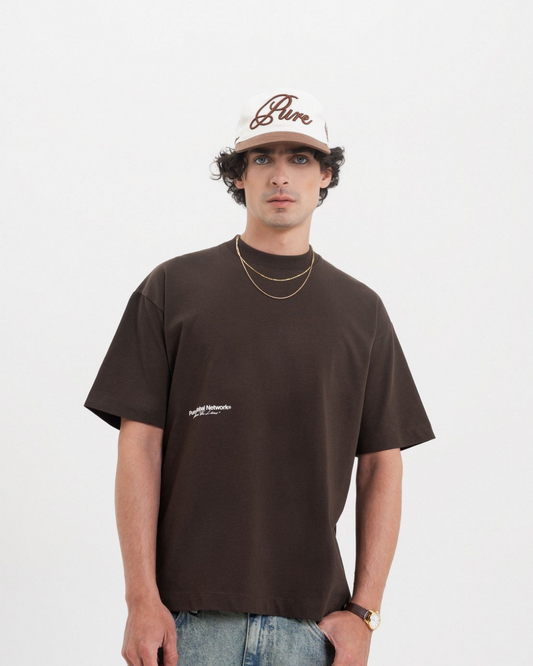 ACROSS THE LINES BROWN T-SHIRT