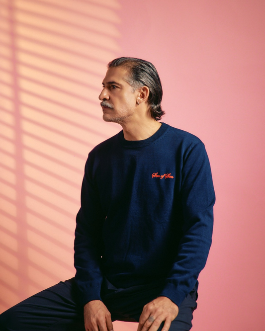 PATRIARCH KNIT SWEATER — BLUE NAVY