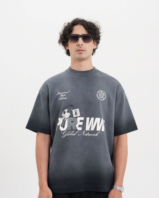 ACROSS THE LINES WASHED BLACK KEY T-SHIRT