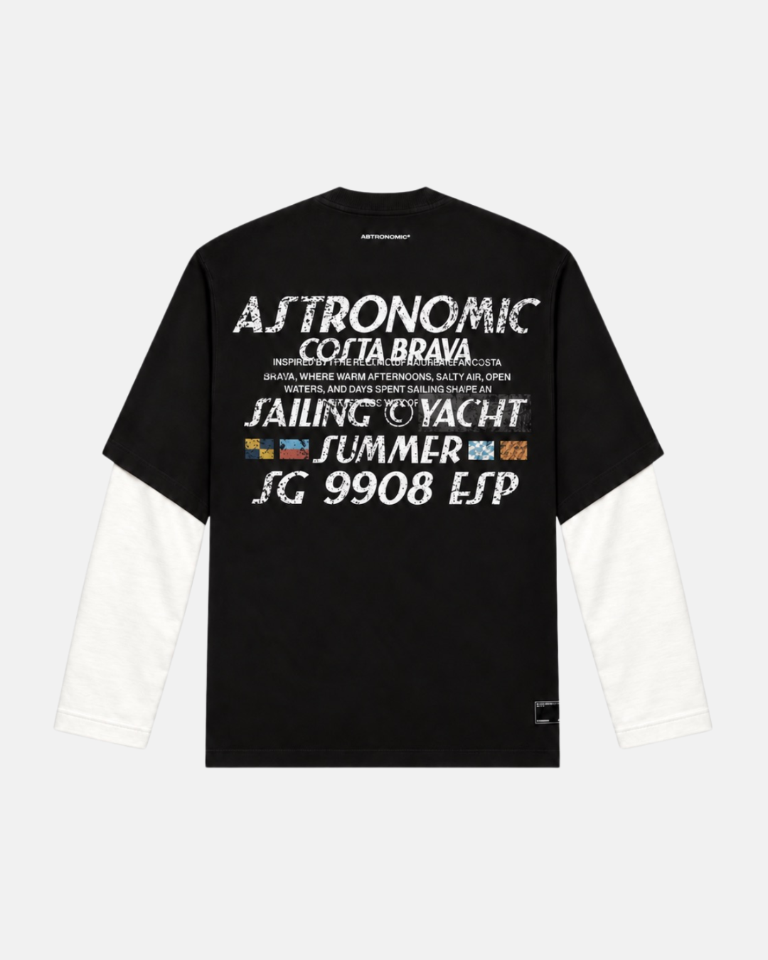CAMISETA DOBLE MANGA YACHT - NEGRO