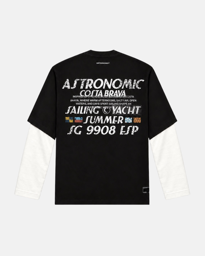 CAMISETA DOBLE MANGA YACHT - NEGRO
