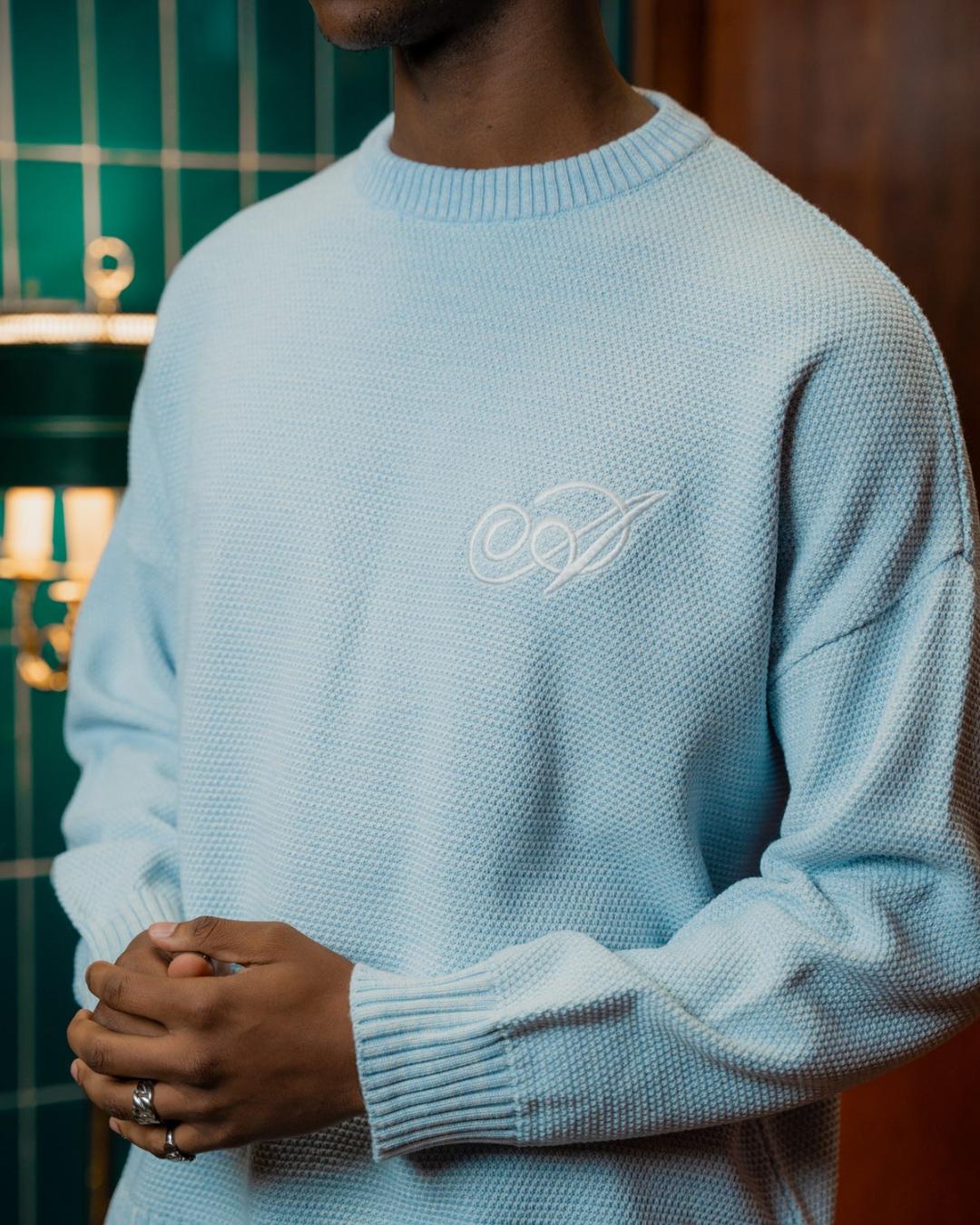 KNIT SWEATER DAY- AZUL BEBÉ