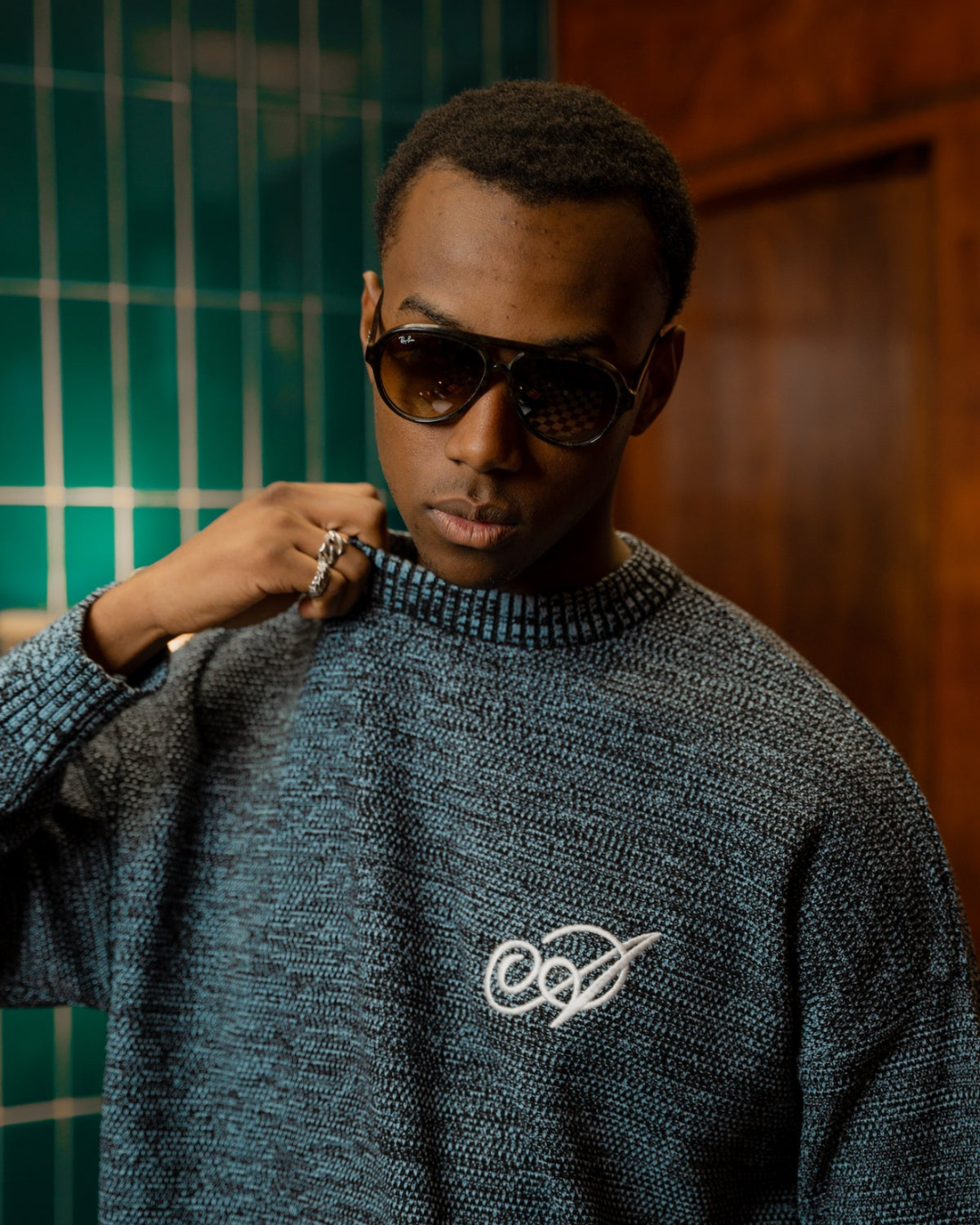 KNIT SWEATER NIGHT - NEGRO
