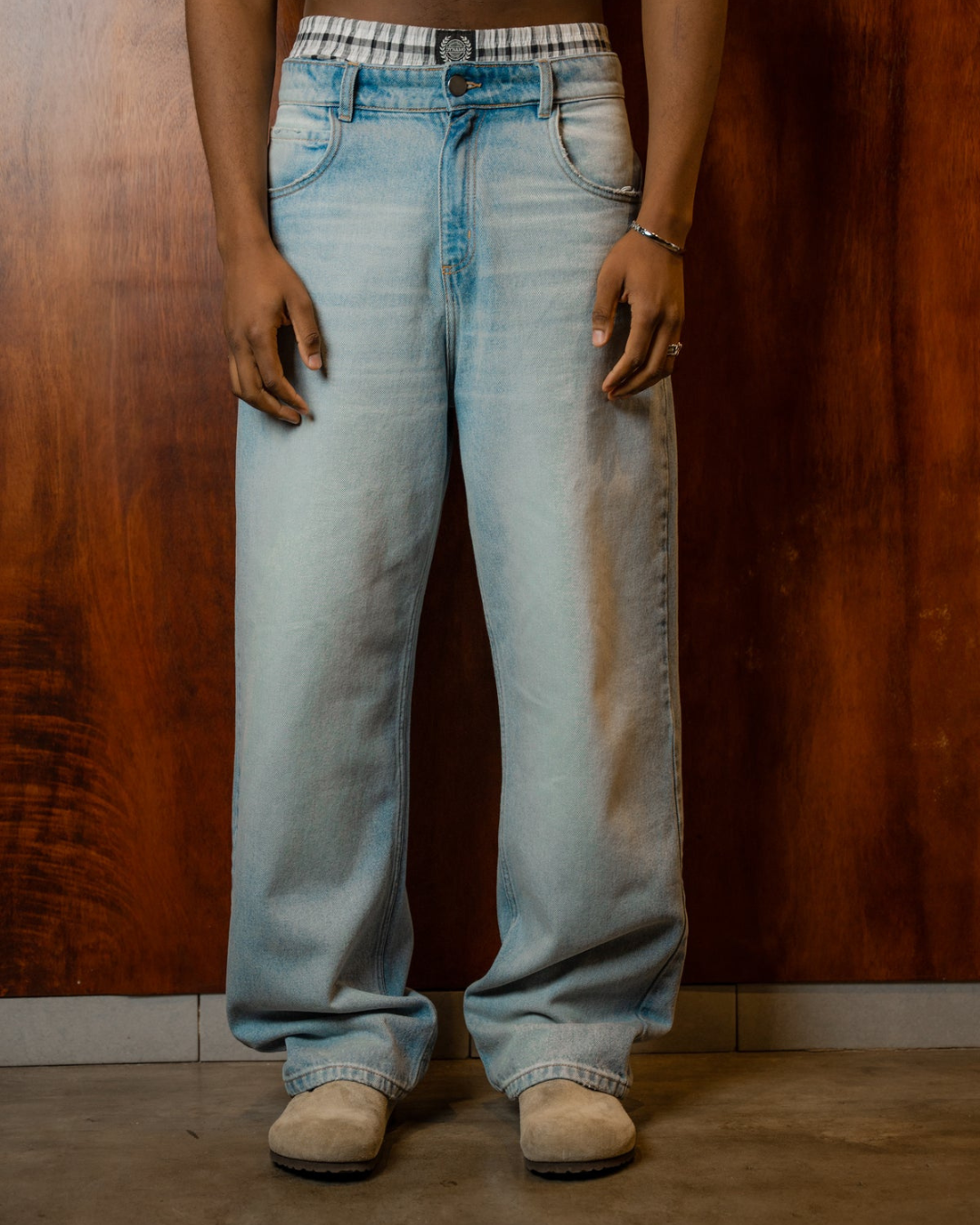 RELAXED FIT JEANS - AZUL HIELO