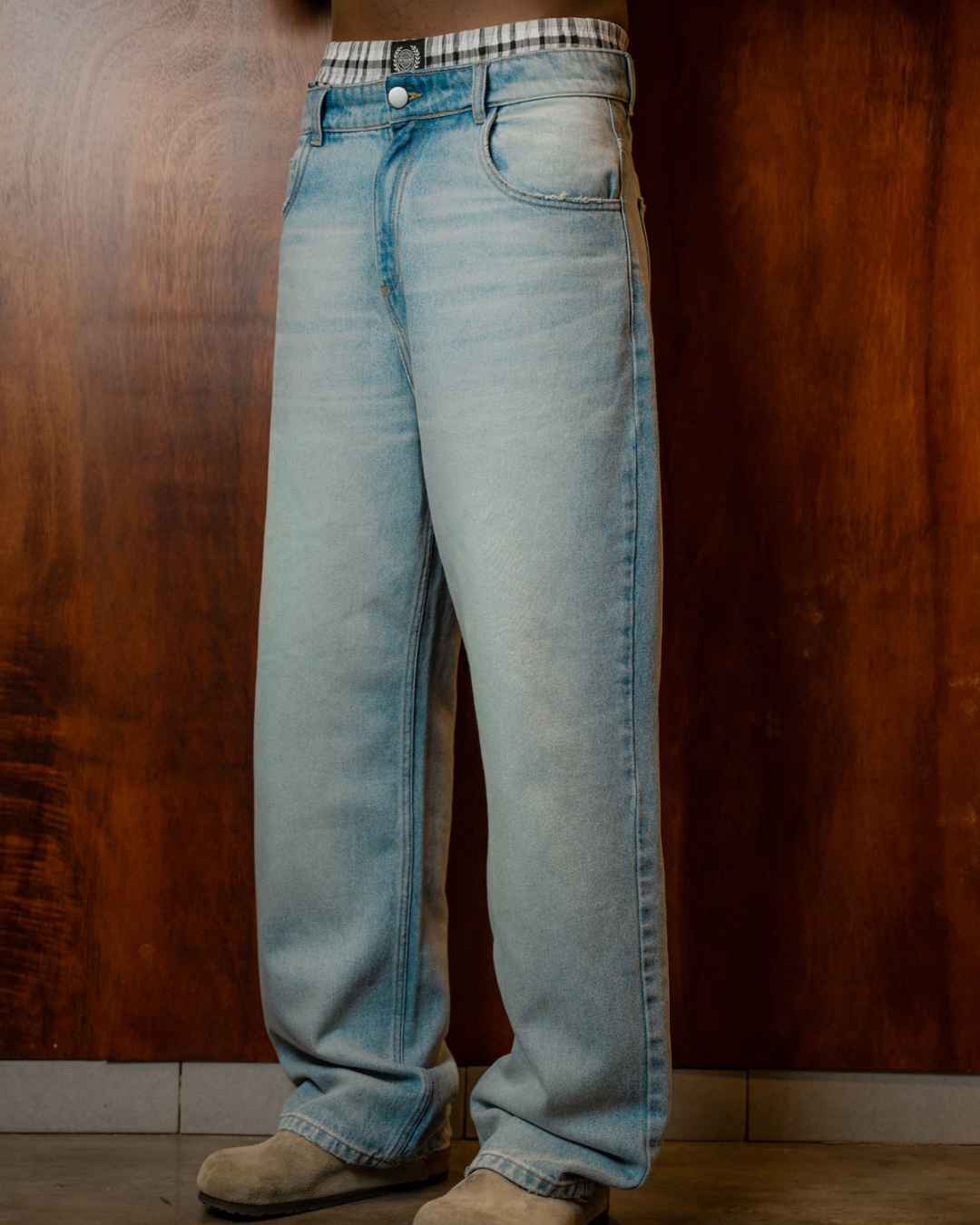 RELAXED FIT JEANS - AZUL HIELO