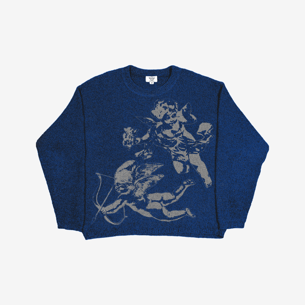 Mortem  knitted sweater Azul