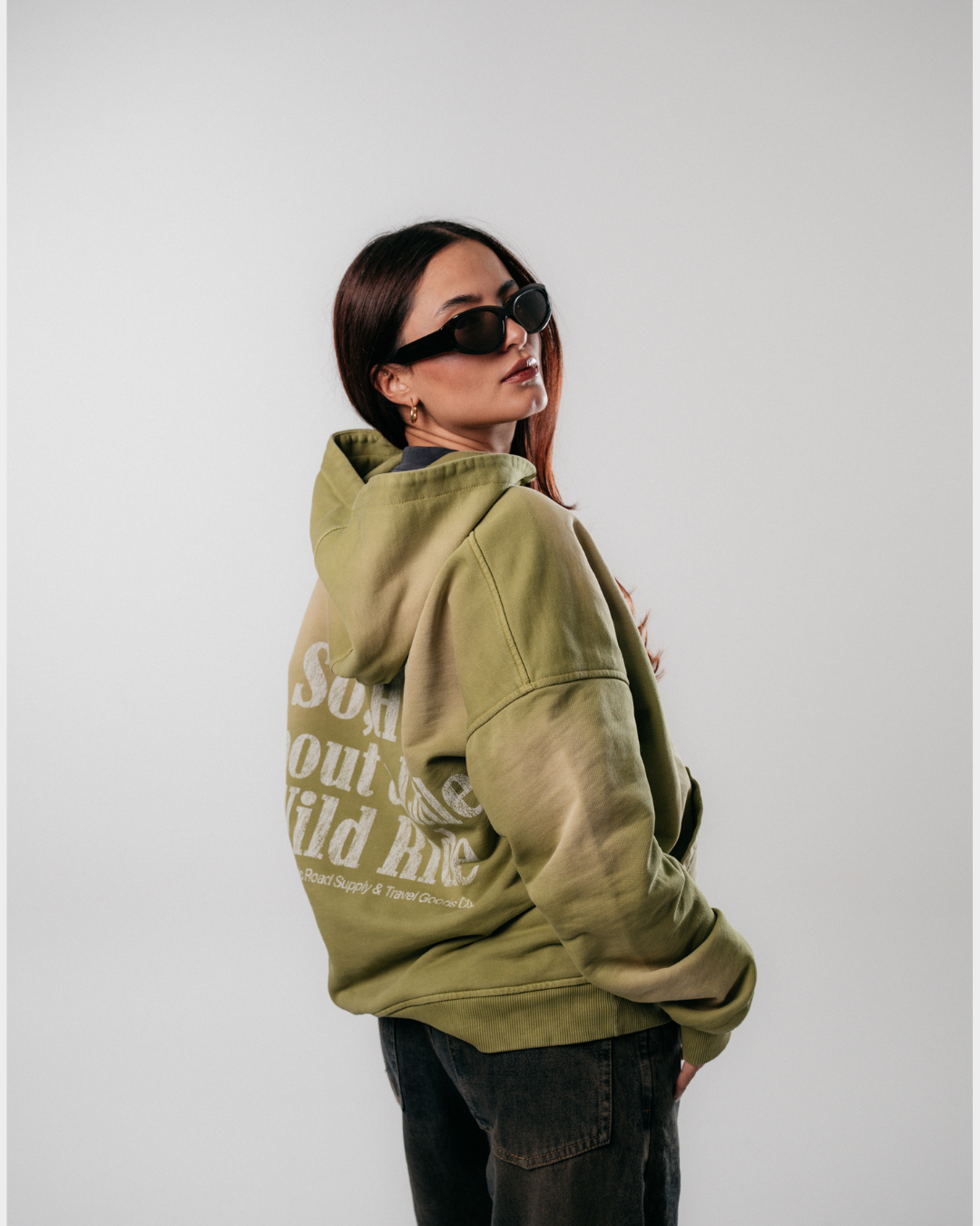 HOODIE WILD RIDE - VERDE OLIVA DESGASTADO