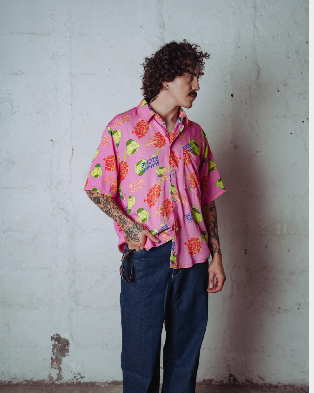 CAMISA DESATÍN MANGO BICHE