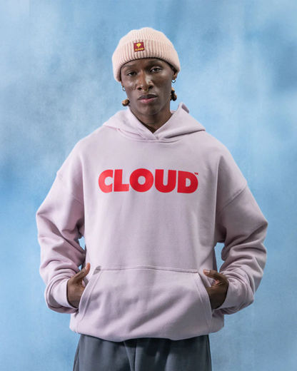 HOODIE BLOCK ROJO SOBRE ROSA BOXY FIT