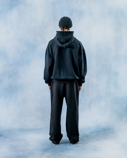 HOODIE BLOCK NEGRO SOBRE NEGRO BOXY FIT