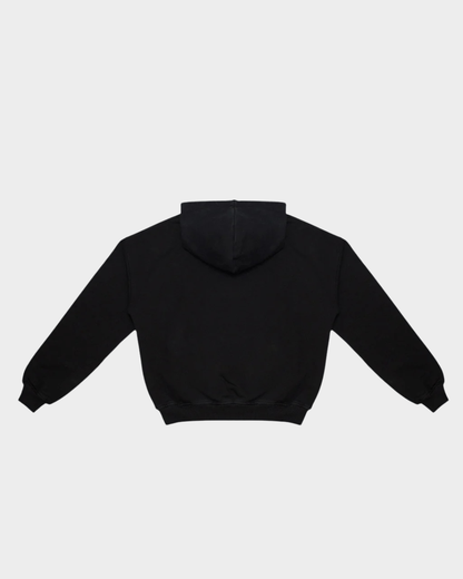 HOODIE BLOCK NEGRO SOBRE NEGRO BOXY FIT