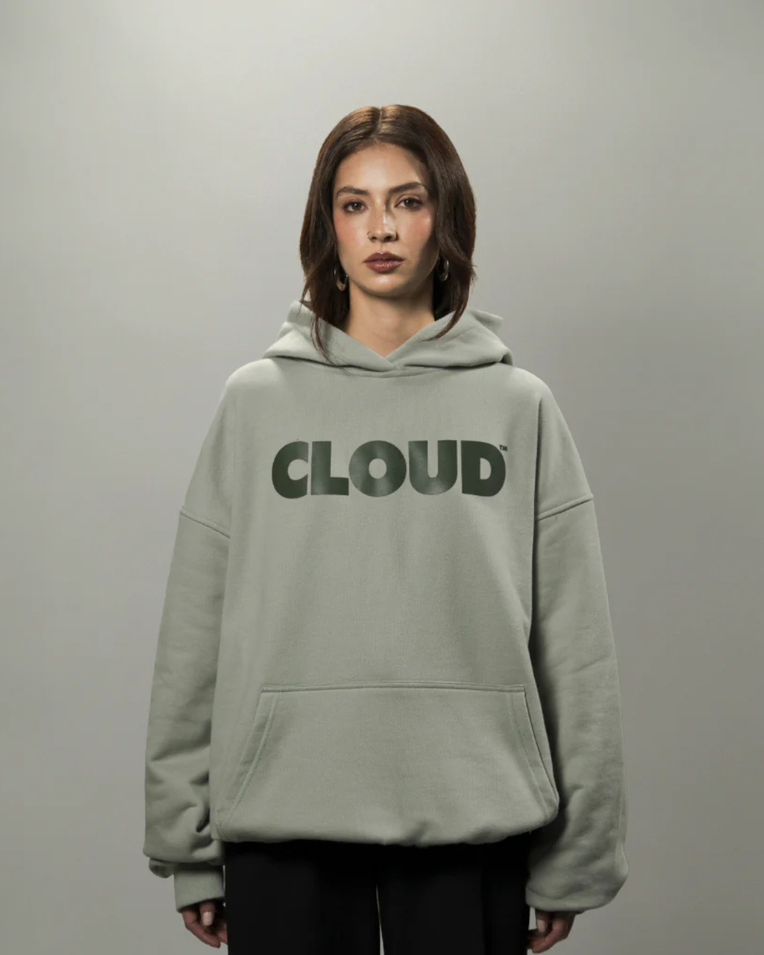 HOODIE BLOCK VERDE SOBRE VERDE BOXY FIT
