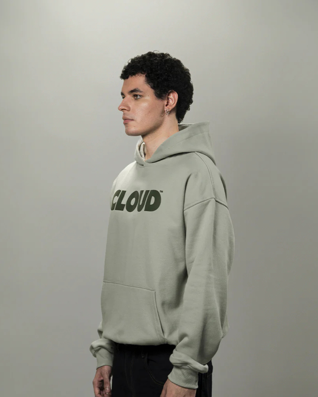 HOODIE BLOCK VERDE SOBRE VERDE BOXY FIT