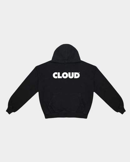 HOODIE BLOCK BLANCO SOBRE NEGRO BOXY FIT