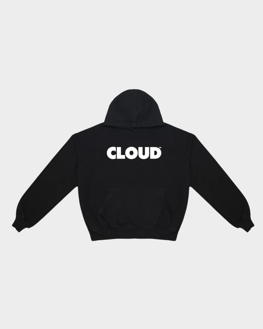 HOODIE BLOCK BLANCO SOBRE NEGRO BOXY FIT