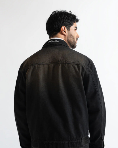 MONCLAIR WASHED BLACK BROWN JACKET