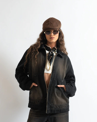 MONCLAIR WASHED BLACK BROWN JACKET