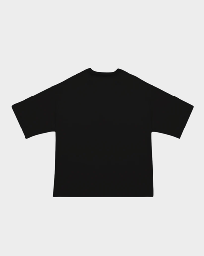 CAMISETA BLOCK VERDE NEON SOBRE NEGRO OVERSIZE