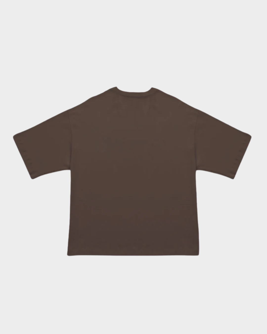CAMISETA BLOCK AMARILLO SOBRE CAFE OVERSIZE