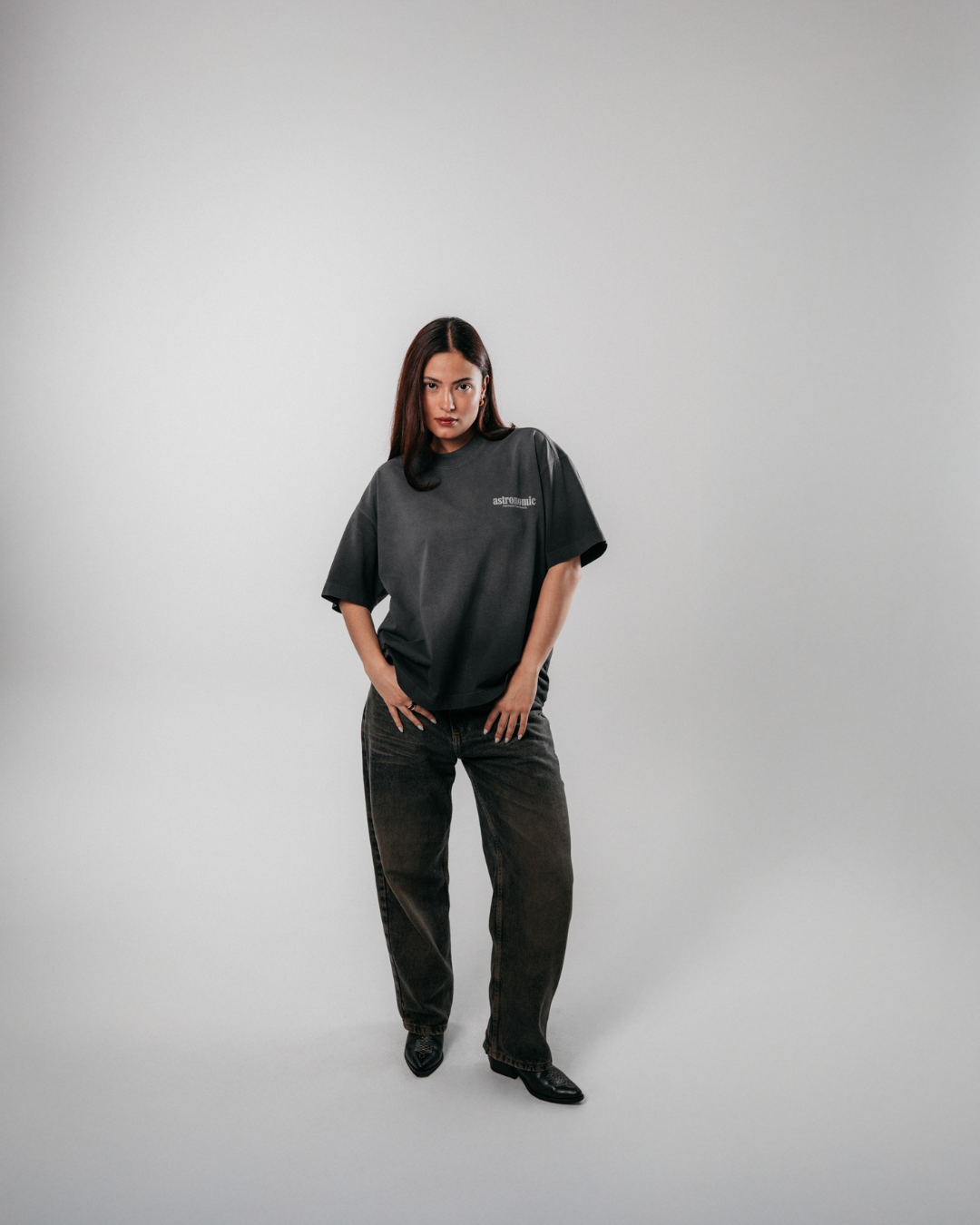 CAMISETA ROAD SUPPLY - GRIS DEGRADÉ