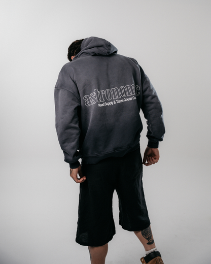 HOODIE ROAD SUPPLY - GRIS OSCURO DEGRADÉ