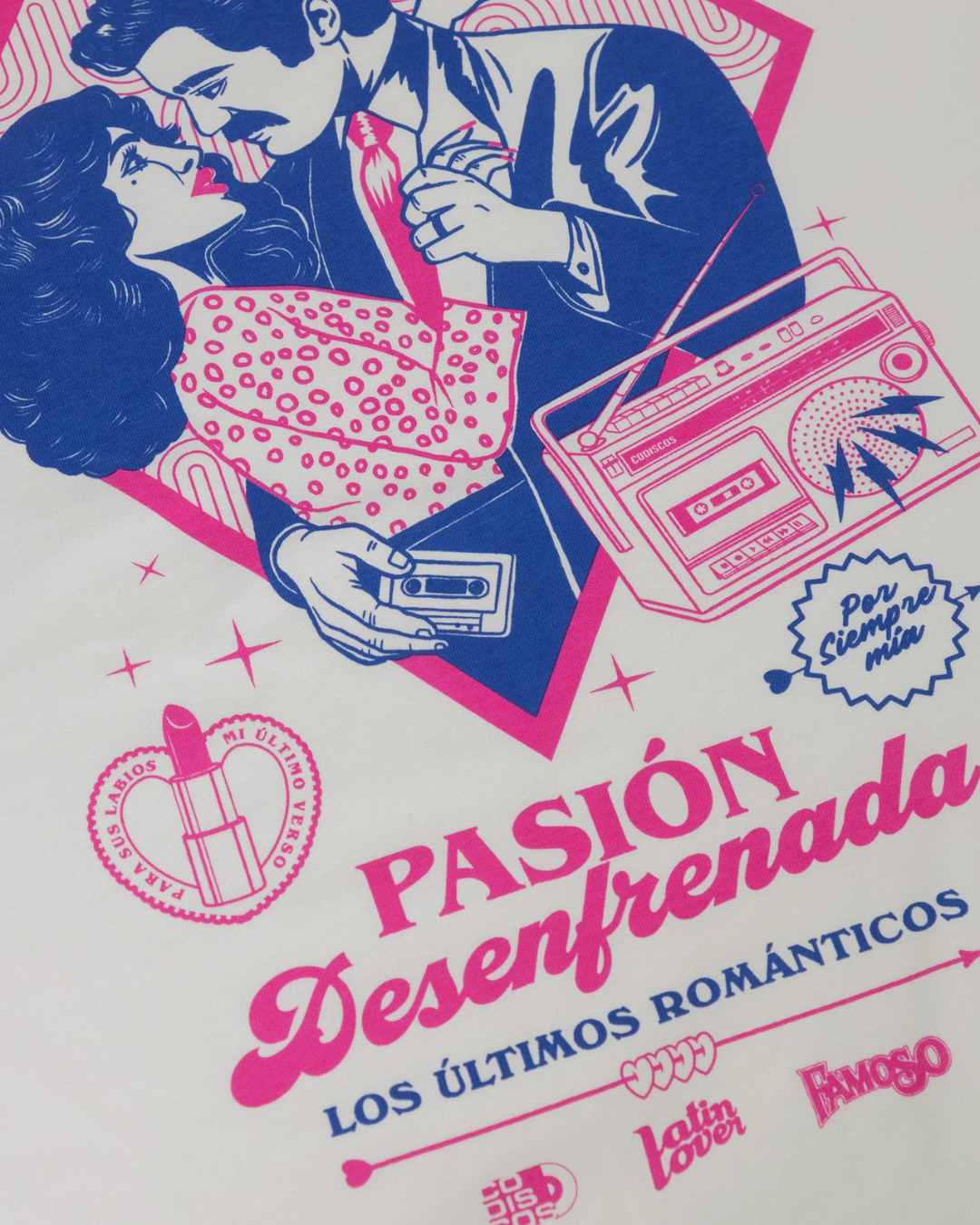 CAMISETA PASION DESENFRENADA CREMA