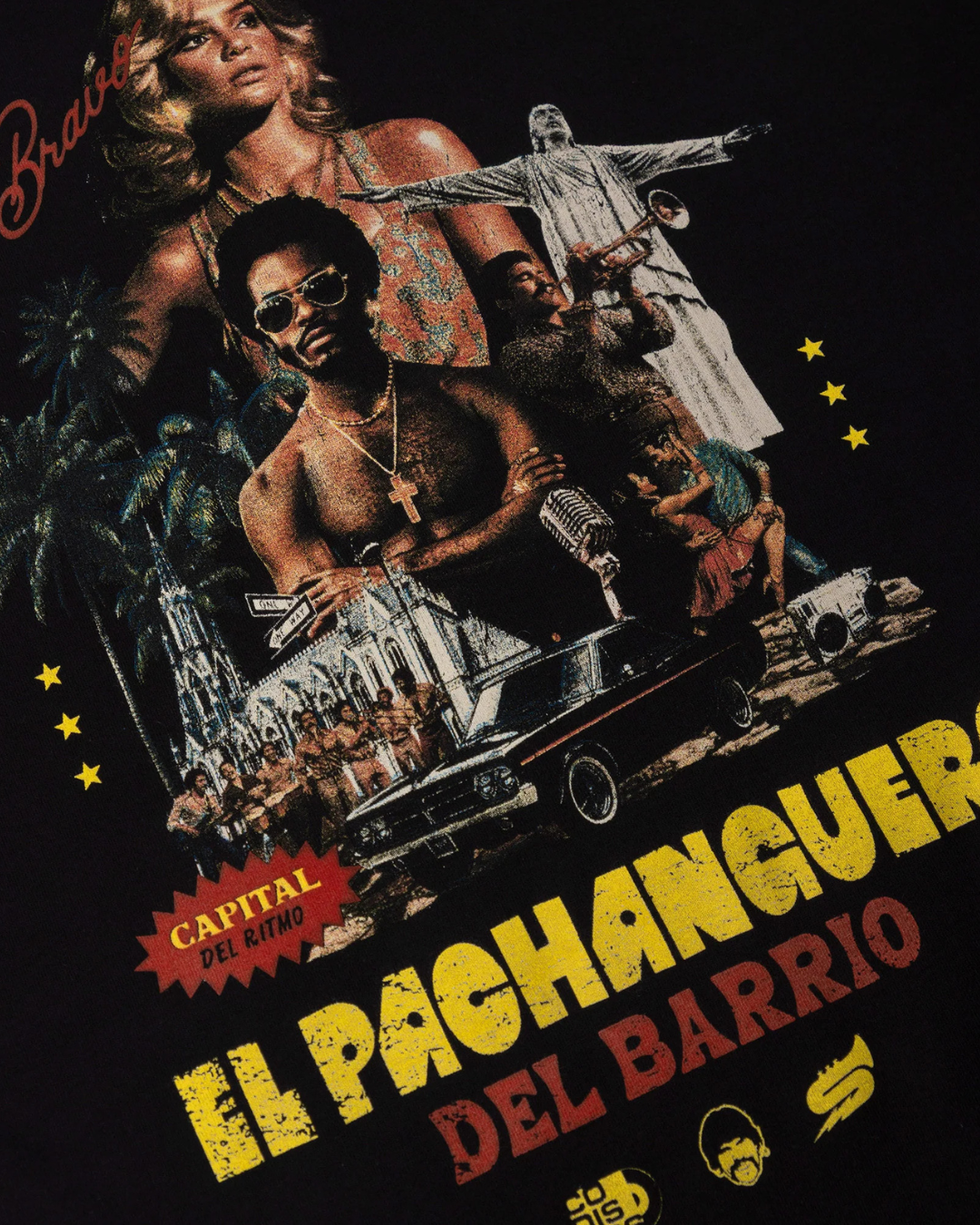 CAMISETA EL PACHANGUERO NEGRO