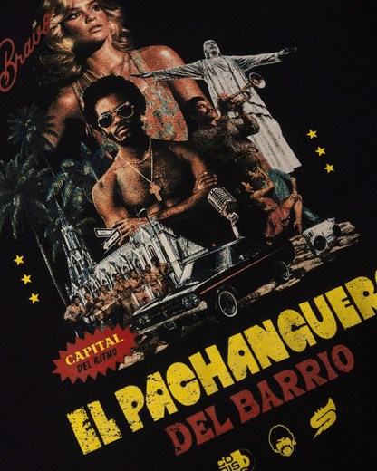 CAMISETA EL PACHANGUERO NEGRO
