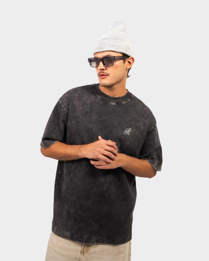 WASHED BLACK LOGO T-SHIRT